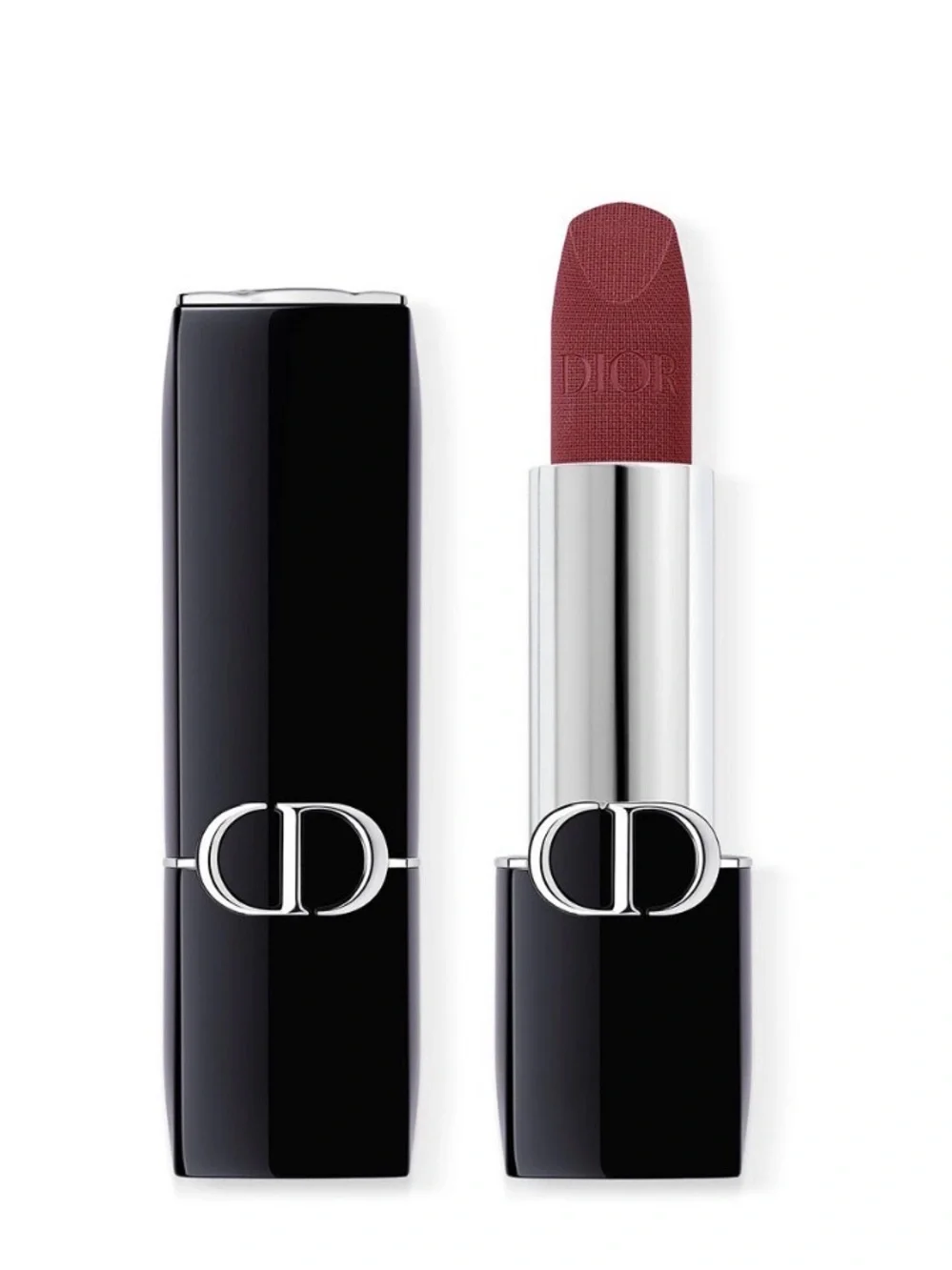 Dior Addict Rouge Couture Lipstick Plum Brown 824 Saint Germain Velvet Lips